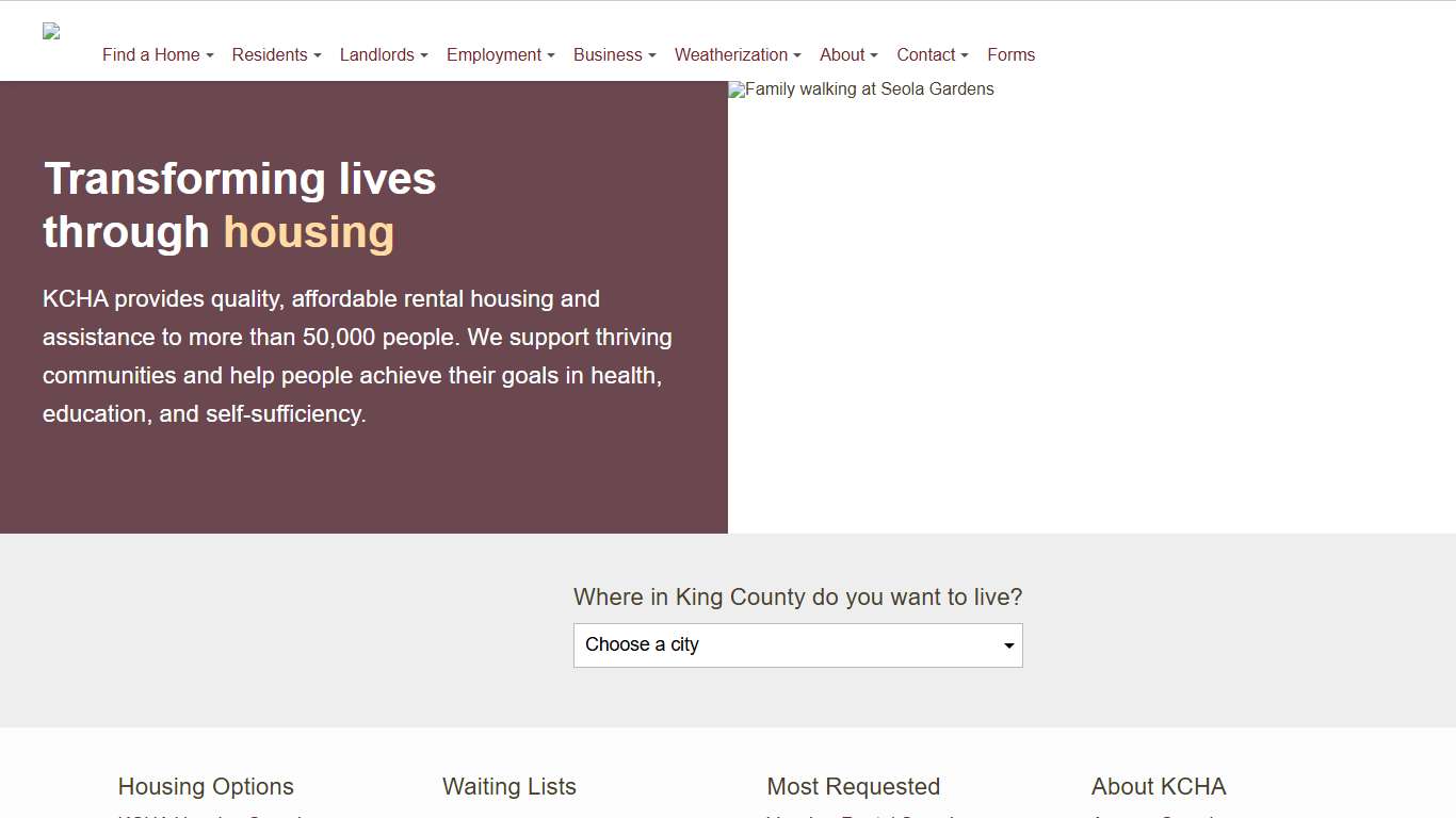 King County Housing Authority > Home