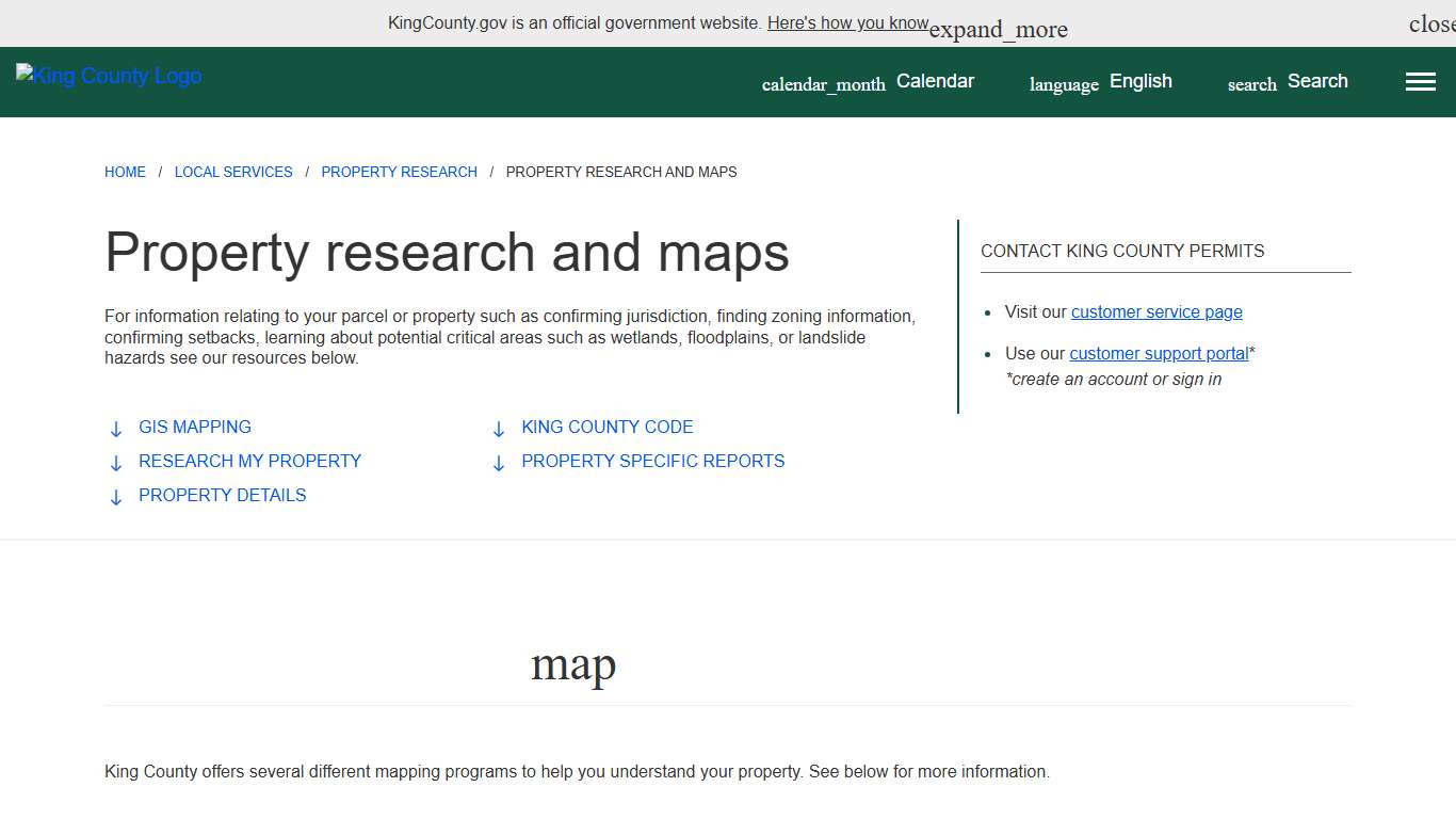 Property research and maps - King County, Washington